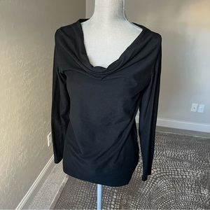 james perse black cowl neck long sleeve